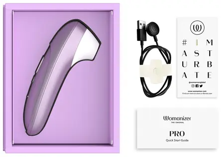 Womanizer Pro Lilac, kompaktni sistem sa vazdušnim impulsima, 11 nivoa intenziteta, vodootporan