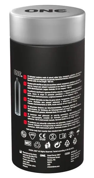 ONE Flex Graphene kondomi od lateksa sa grafenom, 10 komada, ultra tanki sa premium lubrikantom