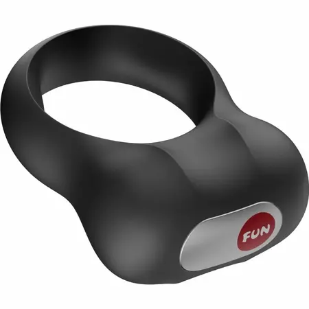 FUN FACTORY STEADY Vibrating Silicone Ring Black Waterproof