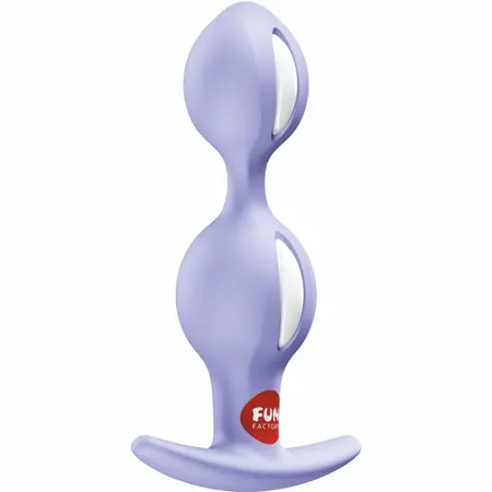 FUN FACTORY B-Balls Duo Purple, dvostruki silikonski sistem sa otežanjem