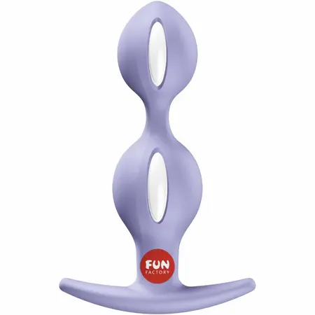 FUN FACTORY B-Balls Duo Purple, dvostruki silikonski sistem sa otežanjem