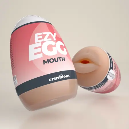 Crushious Ezy Egg Red, kompaktna intimna igračka sa teksturisanom unutrašnjošću