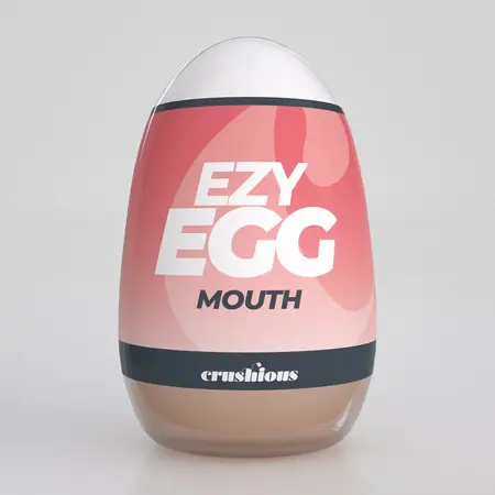 Crushious Ezy Egg Red, kompaktna intimna igračka sa teksturisanom unutrašnjošću