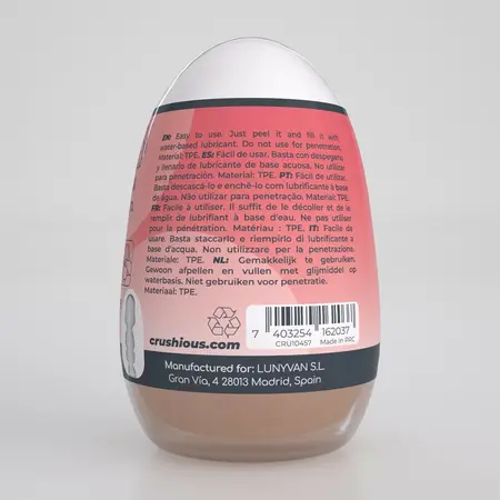 Crushious Ezy Egg Red, kompaktna intimna igračka sa teksturisanom unutrašnjošću