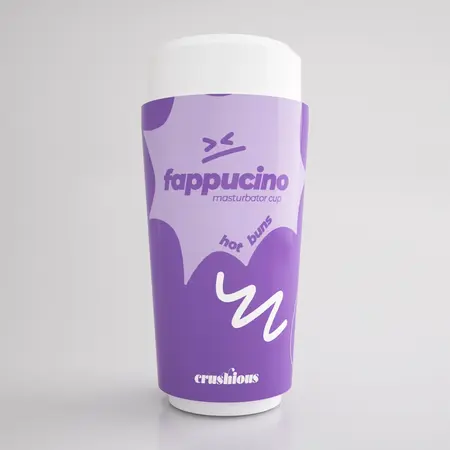 Crushious Fappucino Hot Buns ljubičasti kompaktni masturbator u obliku čaše