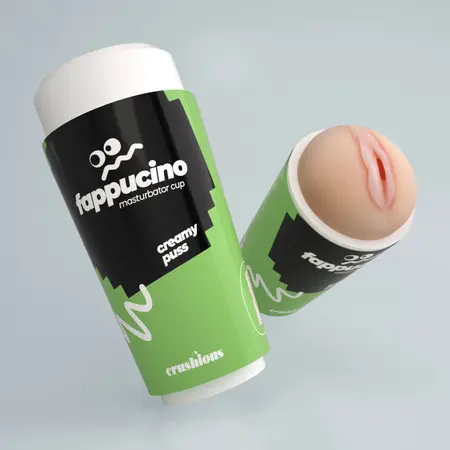 Crushious Fappucino Creamy Puss Green, intimna čaša sa mekanim TPE uloškom