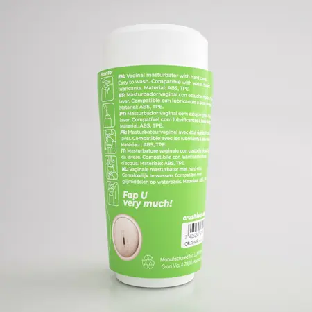 Crushious Fappucino Creamy Puss Green, intimna čaša sa mekanim TPE uloškom