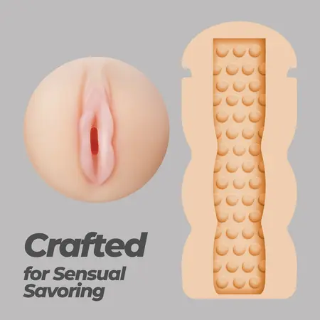 Crushious Fappucino Creamy Puss Green, intimna čaša sa mekanim TPE uloškom