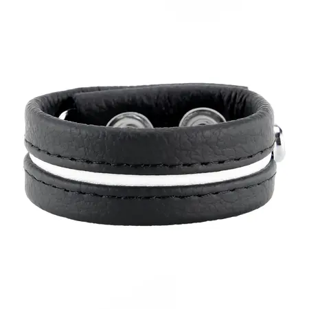 Red Leather kožni prsten beli sa prilagodljivom veličinom od biljno štavljene kože širine 22 mm