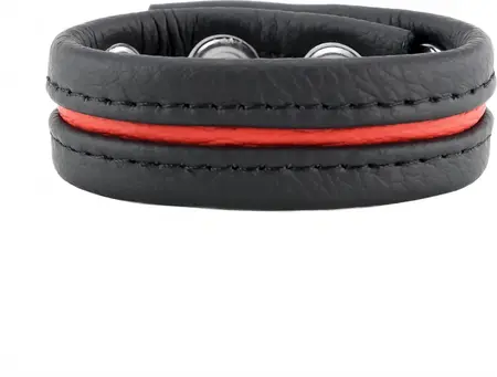 Red Leather crveni kožni intimni prsten širine 22mm, biljno štavljena koža