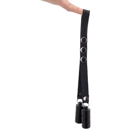 Red Leather kožni rastezač mošnica sa podesivim tegovima 2x100g crni