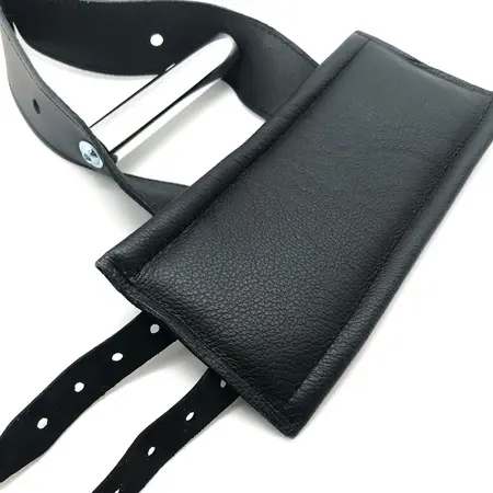Red Leather kožne manžetne za suspenziju crne podesive od 17 do 24 cm