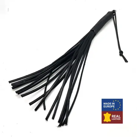 Red Leather Premium kožni bič 43cm crni, biljno štavljena koža