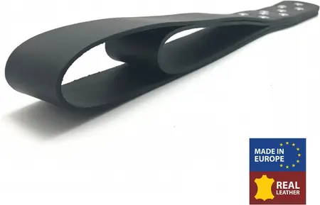 Red Leather kožni paddle za udaranje 44.5 cm crni, izdržljiv dvostrani model