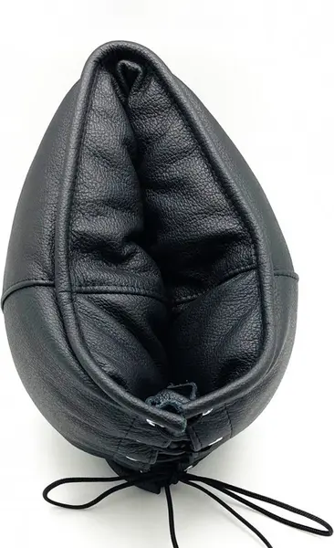 Red Leather crna senzorna maska od kože sa postavom, savršeno prilagodljiva i udobna, proizvedena u Evropi