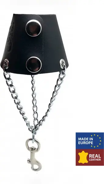Red Leather Parachute Black podesivi model sa metalnim lancima