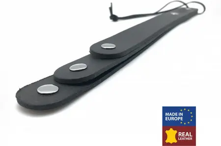 Red Leather crna kožna lopatica 39.5cm izdržljiv dizajn sa više kaiševa