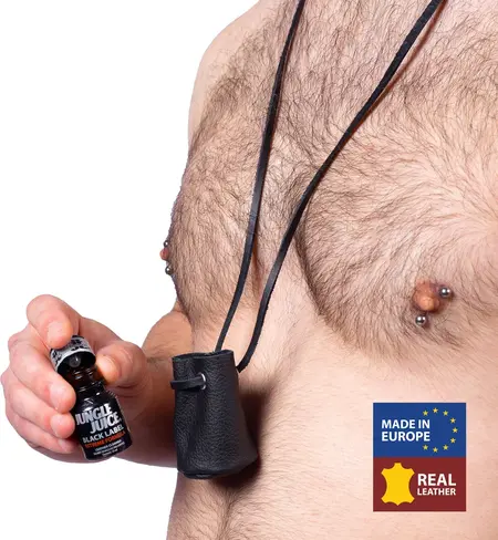 Red Leather kožna futrola za arome crna, kompaktna futrola od biljno štavljene kože 6.5cm