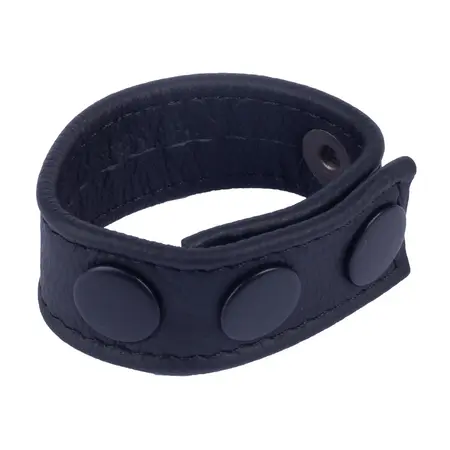 Cocky Adjustable Leather Band Black - Custom Fit Strap, 2.5 cm Wide