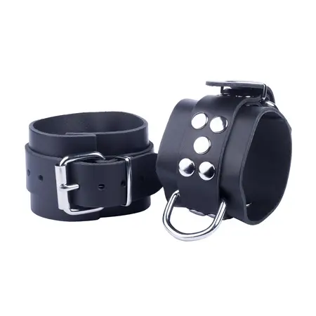 Red Leather kožni fiksatori za zglobove ruku i nogu crni podesivi širine 6 cm