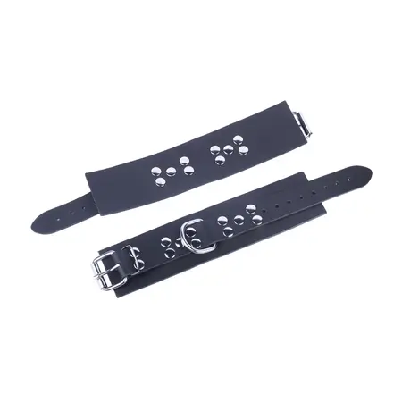 Red Leather kožni fiksatori za zglobove ruku i nogu crni podesivi širine 6 cm