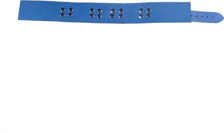 Red Leather Ultra Blue Adjustable Leather Collar 38-52 cm