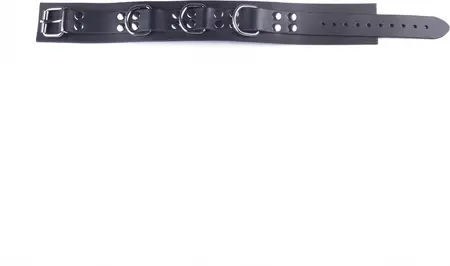 Red Leather ultra široka kožna ogrlica, crna, podesiva od 38 do 52 cm