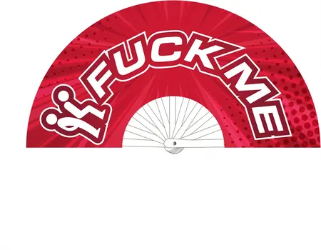Fuck Me dekorativna lepeza 64 cm crvena, umetnički detalj za tvoj prostor