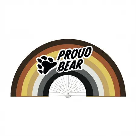 Proud Bear dekorativna lepeza 64 cm višebojna od izdržljivog poliesterskog platna