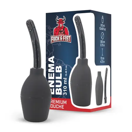 Klistir pumpica Enema Bulb 310 ml crna, aparat za intimnu higijenu sa zakrivljenim vrhom
