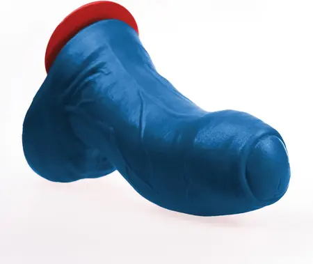 Buri XL Blue Curved Model PVC Intimate Machine with Suction Base 27cm