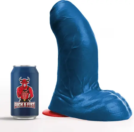 Buri XL Blue Curved Model PVC Intimate Machine with Suction Base 27cm