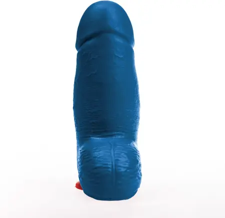 Dagr M plavi anatomski silikonski dildo od 19.5 cm sa vakuumskom bazom
