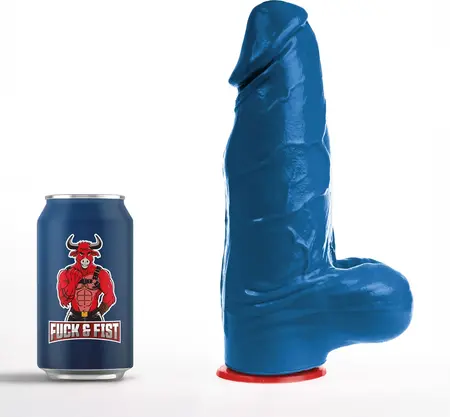 Fuck & Fist Freyr L Blue Model, anatomski intimni dildo dužine 18 cm sa vakuumskim postoljem