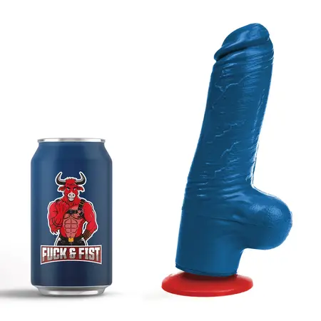 Fuck Fist Tyr M intimna igračka 13 cm plava, vakuumska čašica, PVC bez ftalata