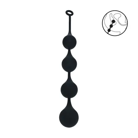 Levelz Silicone Waterdrop XXL 60mm Black fleksibilne analne kuglice za trening