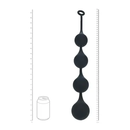 Levelz Silicone Waterdrop XXL 60mm Black fleksibilne analne kuglice za trening