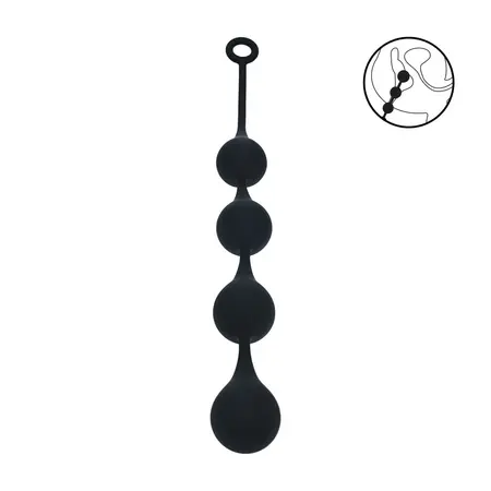 Levelz Silicone XL Waterdrop Beads 50mm Black, anatomski dizajn