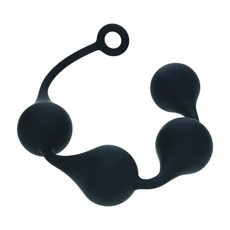 Levelz Silicone XL Waterdrop Beads 50mm Black, anatomski dizajn