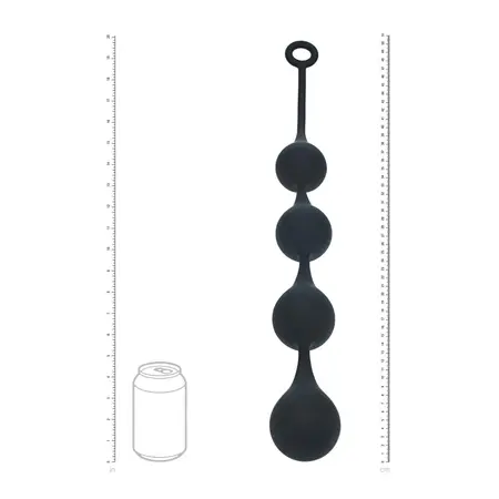 Levelz Silicone XL Waterdrop Beads 50mm Black, anatomski dizajn