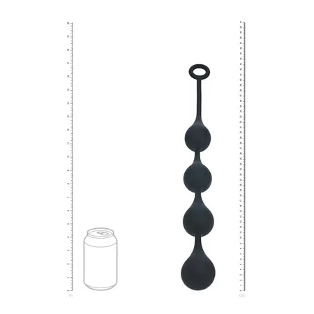Levelz Waterdrop silikonske intimne kuglice L 40mm crne