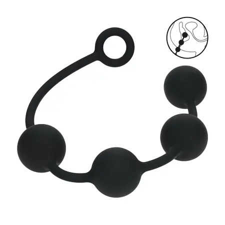 Levelz silikonske intimne kuglice za trening XL 50mm crne ergonomski dizajn