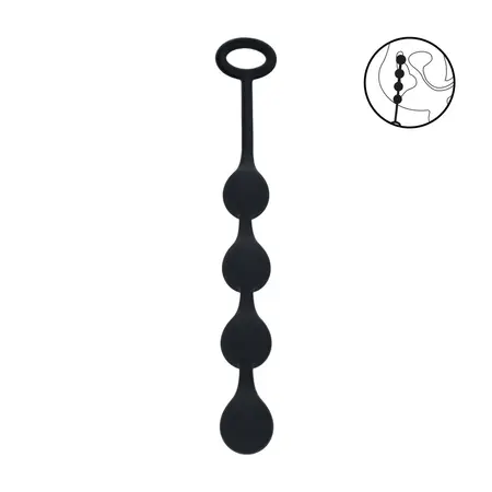LEVELZ Waterdrop silikonske intimne kuglice S 20mm crne fleksibilnog dizajna