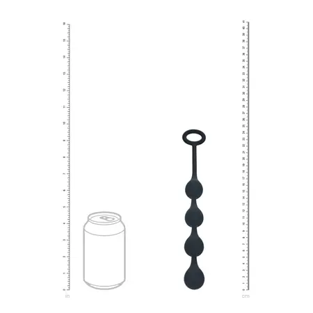 LEVELZ Waterdrop silikonske intimne kuglice S 20mm crne fleksibilnog dizajna