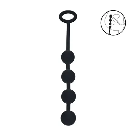 LEVELZ silikonske intimne kuglice S 20mm crne sa fleksibilnim dizajnom