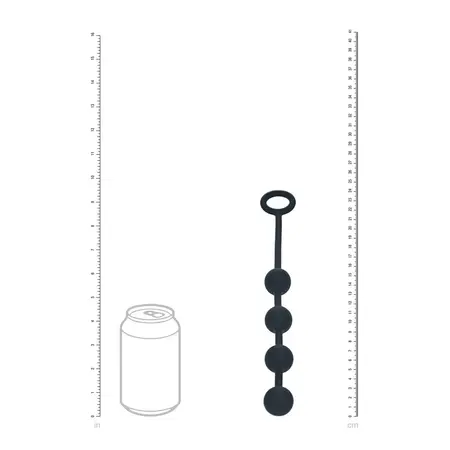 LEVELZ silikonske intimne kuglice S 20mm crne sa fleksibilnim dizajnom