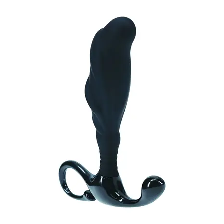 LEVELZ silikonski masažer prostate L crni sa teksturisanim ergonomskim dizajnom