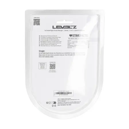 LEVELZ Full Double Ripple silikonski model za prostatu crni, ergonomski dizajn