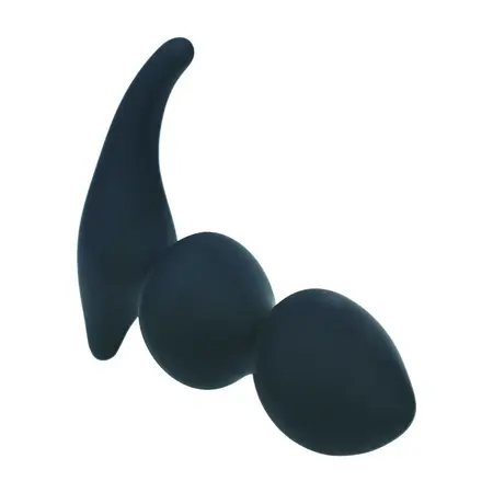LEVELZ Full Double Ripple silikonski model za prostatu crni, ergonomski dizajn