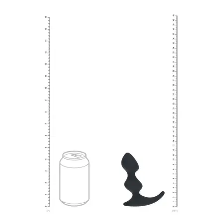 LEVELZ Full Double Ripple silikonski model za prostatu crni, ergonomski dizajn